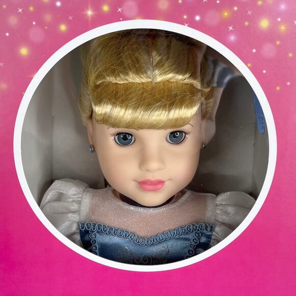 NEW American Girl Disney Princess CINDERELLA 18" DOLL + Gown Glass Slippers BOX - Picture 14 of 16